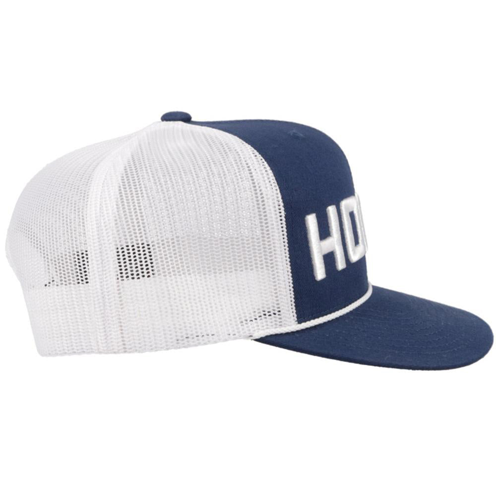 Hooey Navy And White Pistol Cap