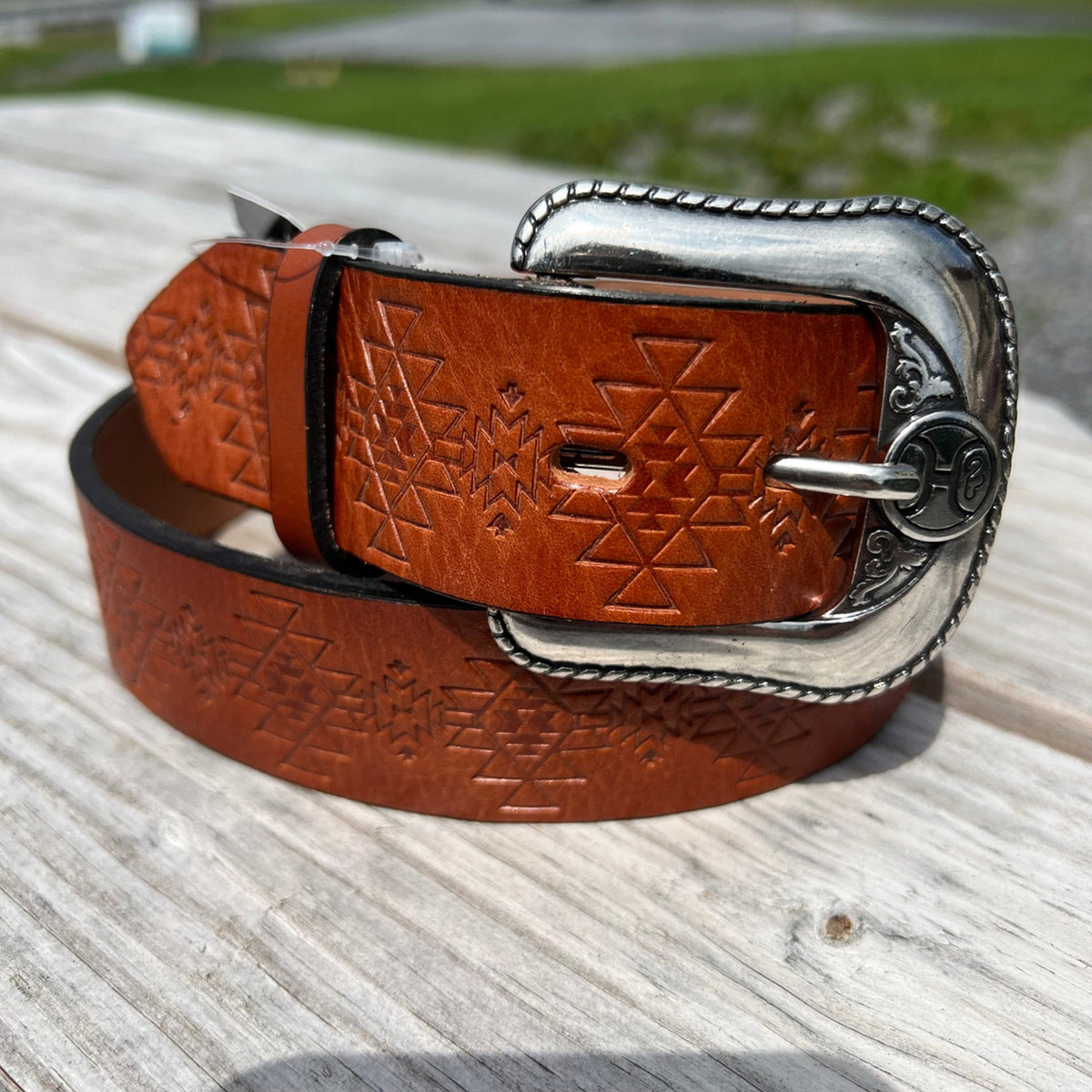 Hooey Tan Monterey Embossed Belt