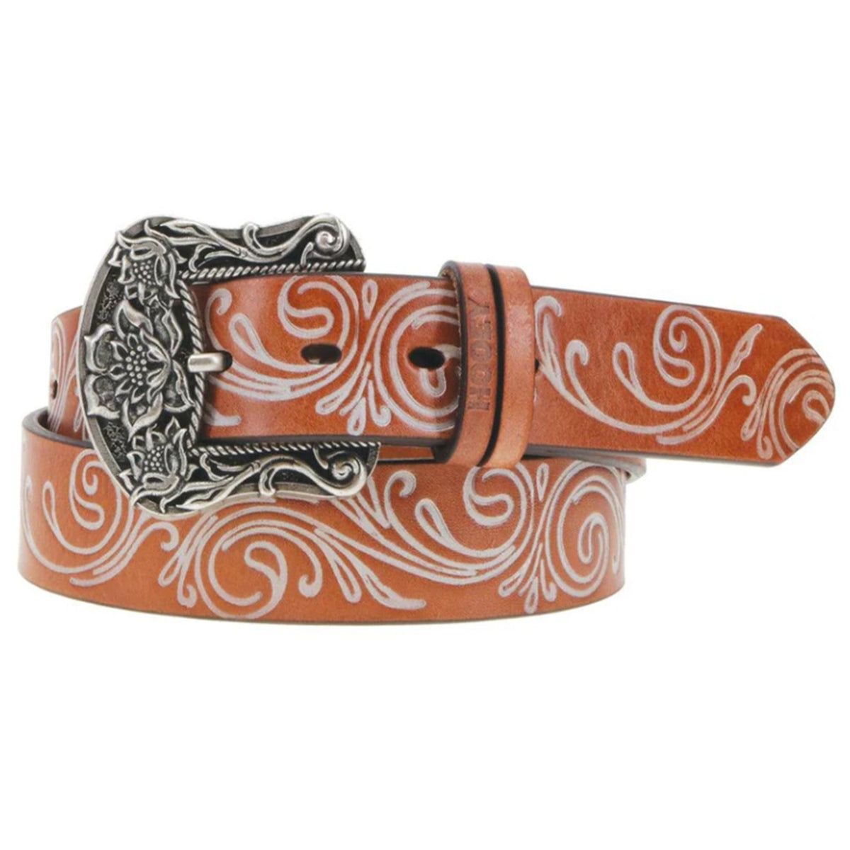 HOOey Distressed Tan And Ivory Belt