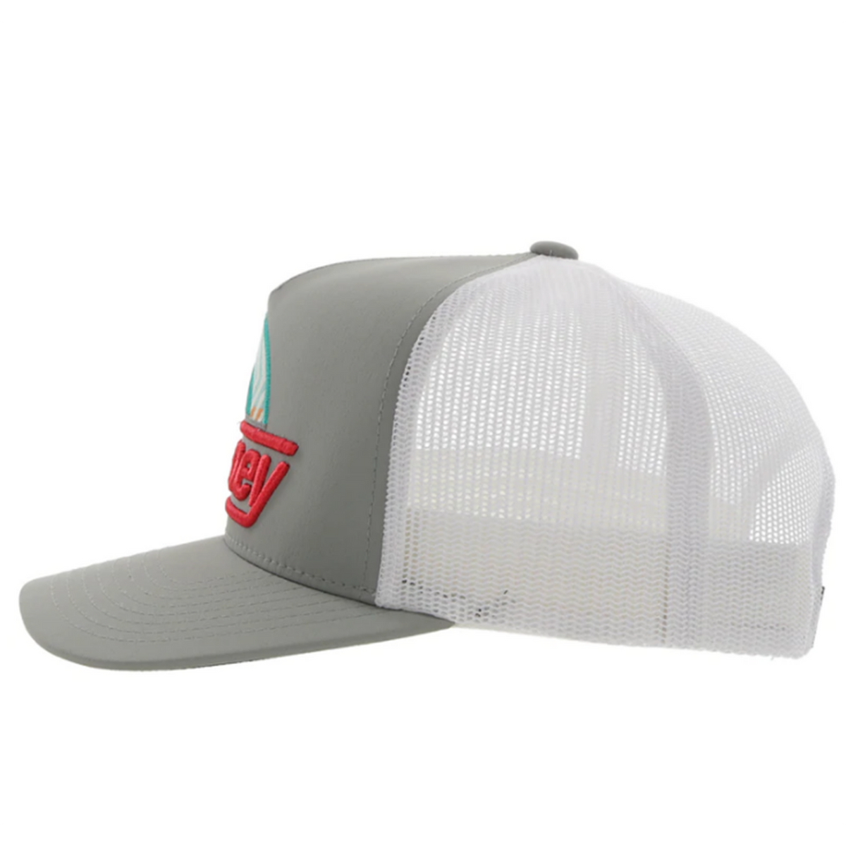 Hooey YOUTH High Profile Grey/White Cap-Multi Color Hooey Patch