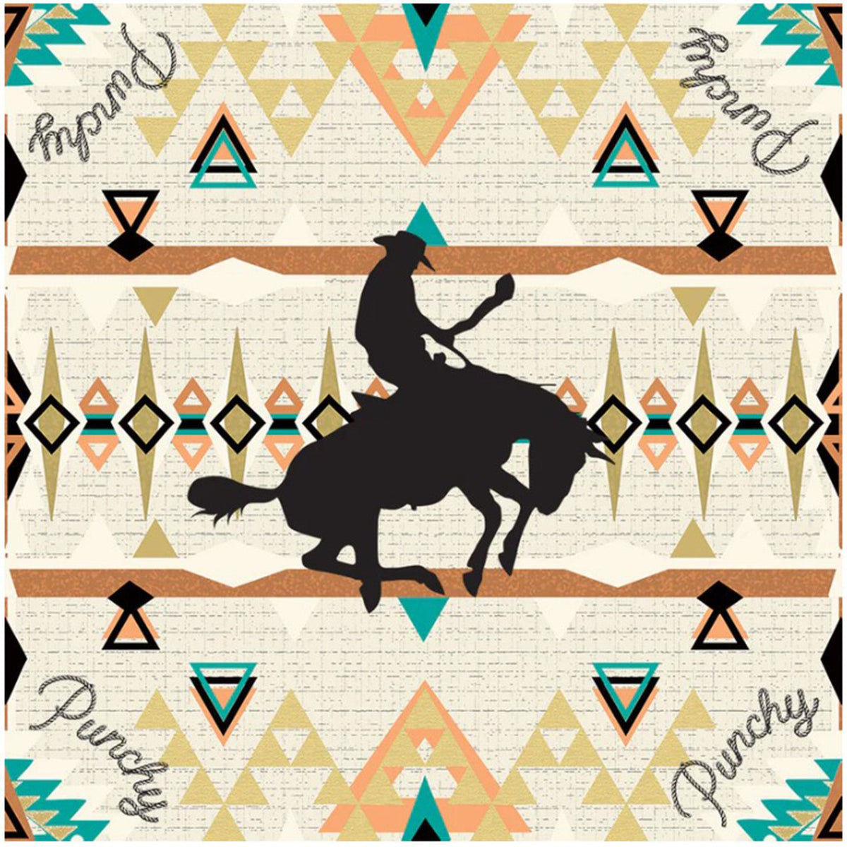 HOOey Wild Rag Punchy Bronc Cream Aztec