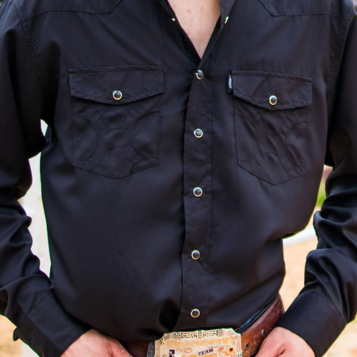 Hooey "Sol" Men's Black Long Sleeve Shirt