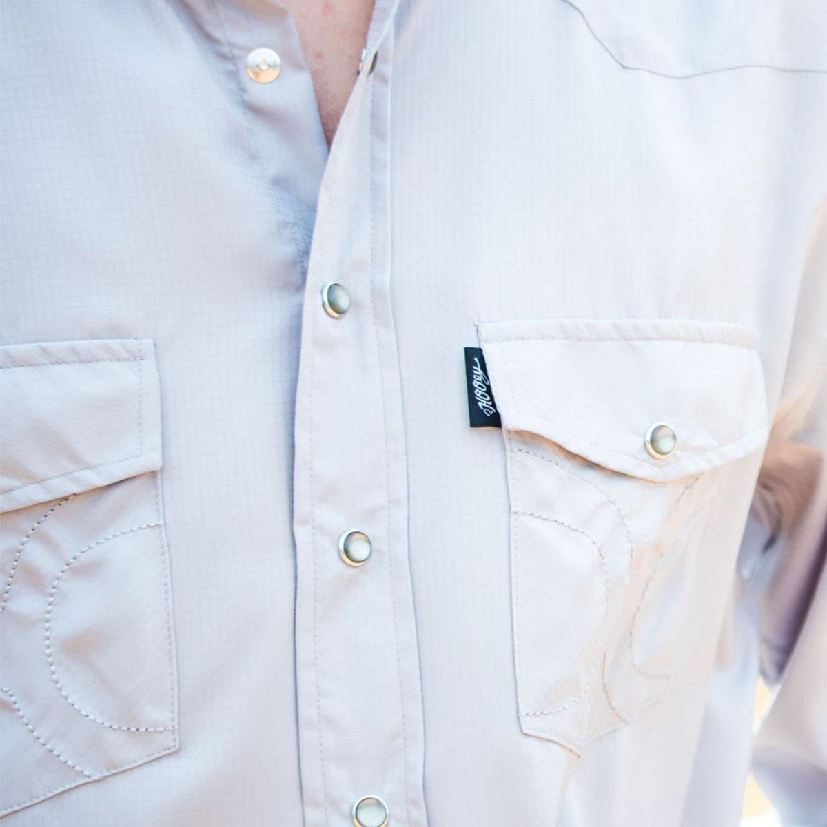 Hooey "Sol" Men's Grey Long Sleeve Collared Shirt