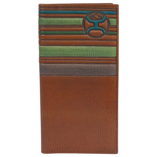  Hooey Tan, Green, And Blue Stripe Rodeo Wallet