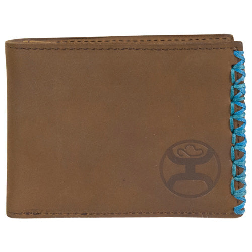  Hooey Brown And Turquoise Laced Bifold Wallet