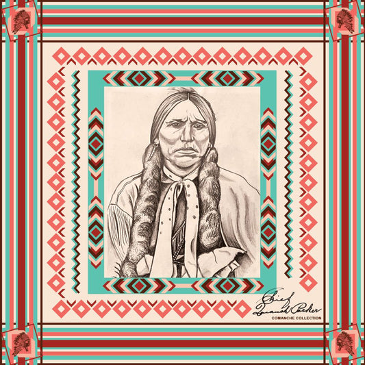  Hooey Quanah Wild Rag-Cream/Reds/Turq.