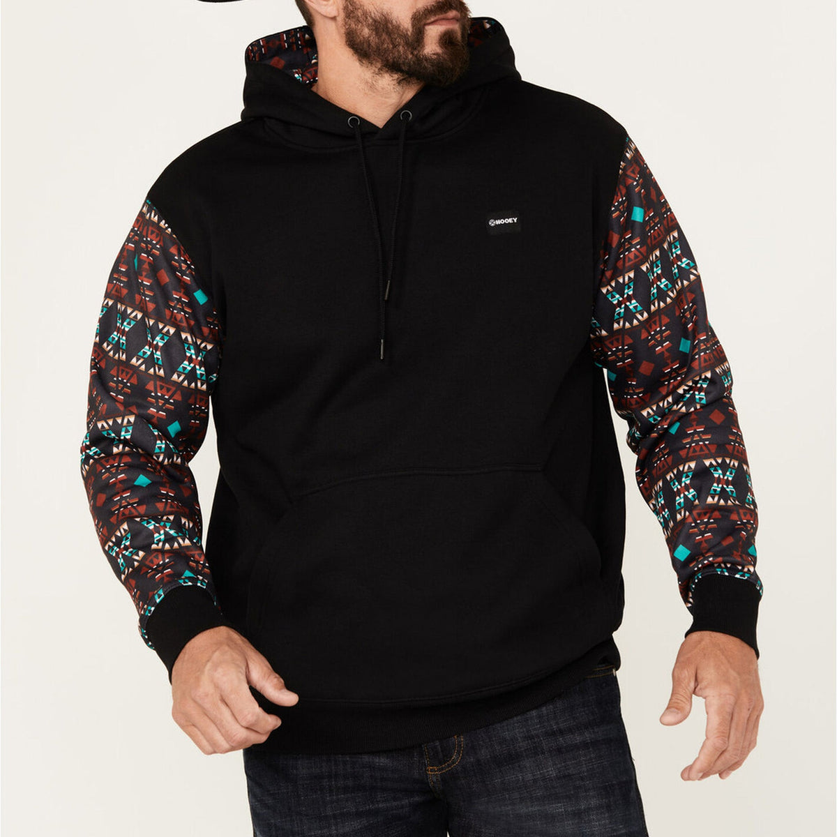  Hooey Men's Summit Black Aztec Hoodie