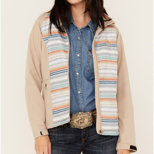  Hooey Women's Tan & Blue Serape Jacket