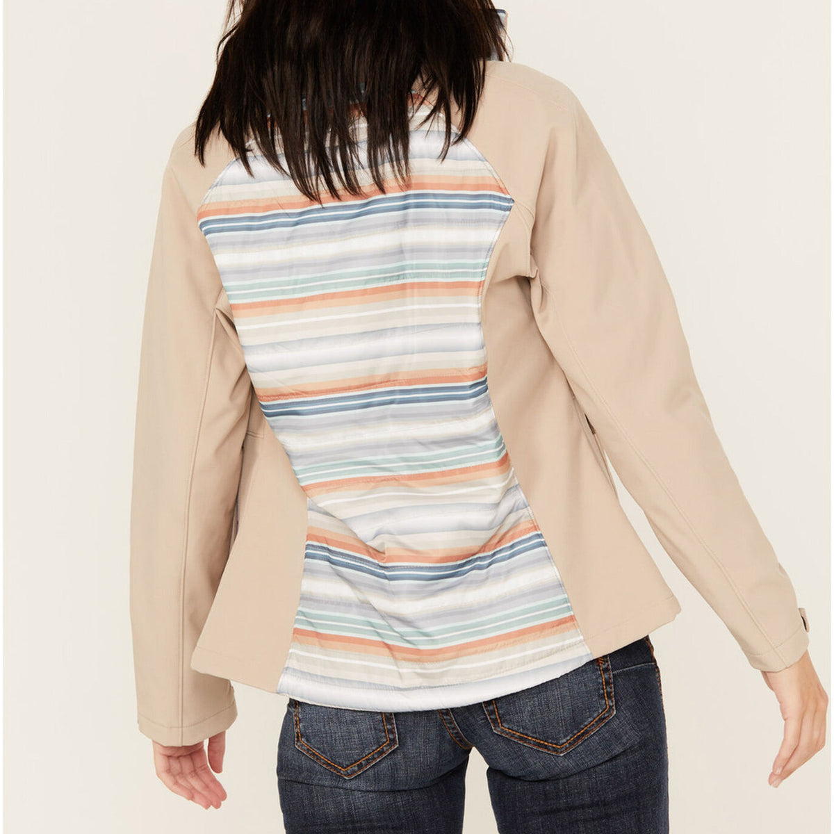  Hooey Women's Tan & Blue Serape Jacket