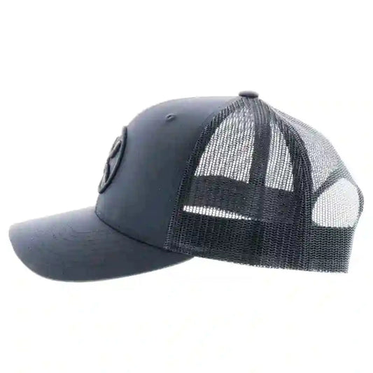  Hooey Mid Profile Black Cap-Black Hooey O Patch