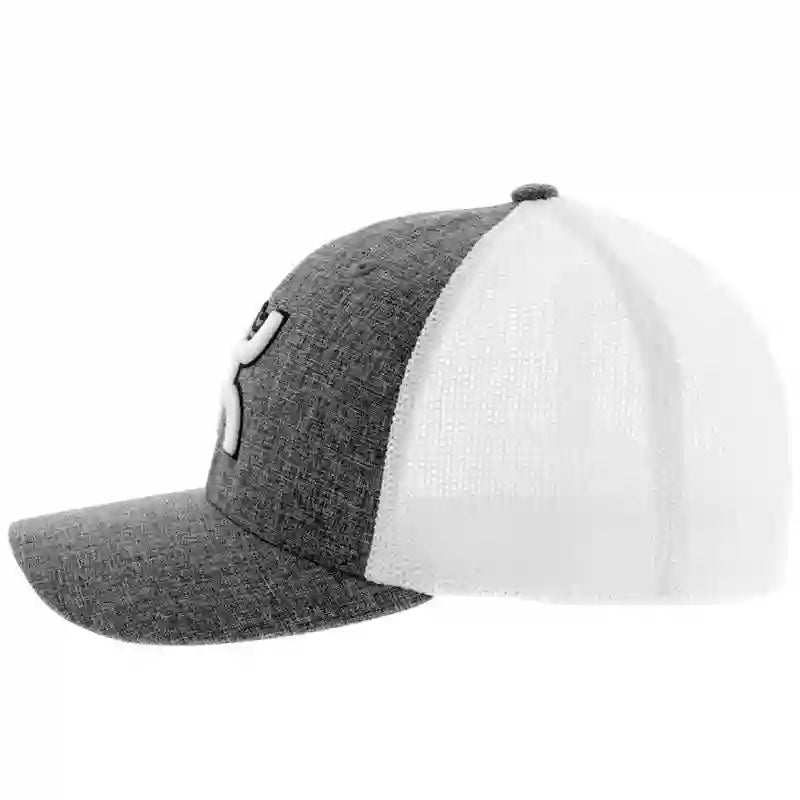  Hooey Mid-Profile Grey And White Cap With Hooey Logo