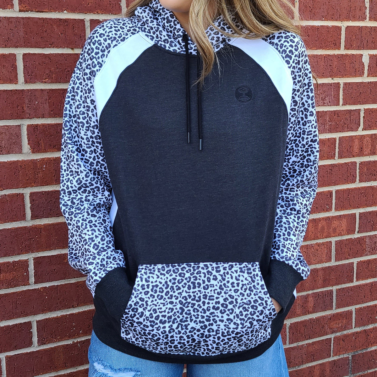  Hooey Savannah Black & White Cheetah Hoodie
