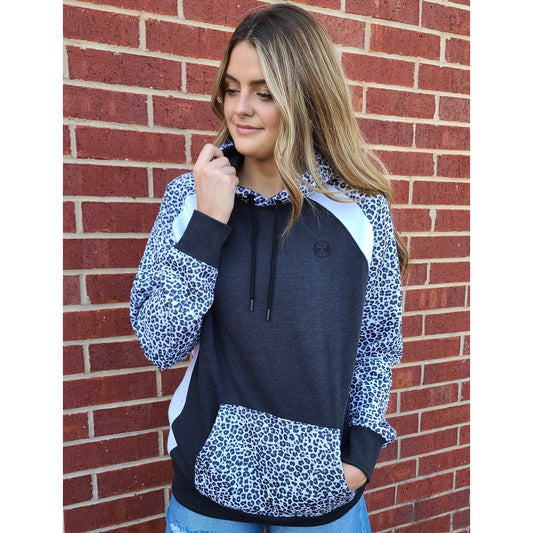  Hooey Savannah Black & White Cheetah Hoodie