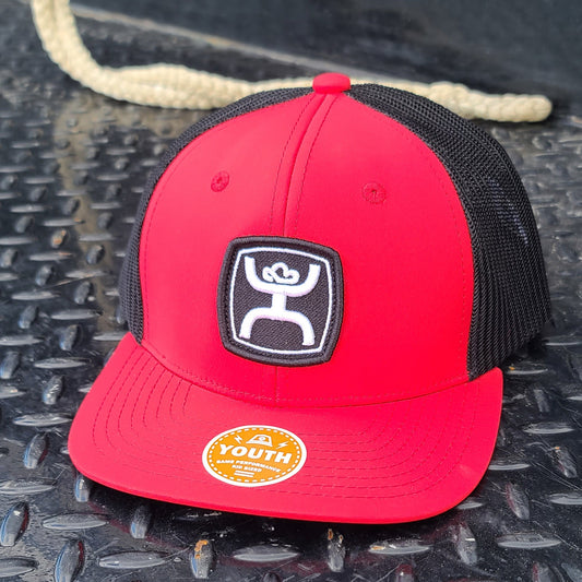  Hooey YOUTH High Profile Red/Black Cap-Hooey Up Patch
