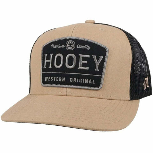  Hooey Tan & Black Cap-Hooey Western Original Patch