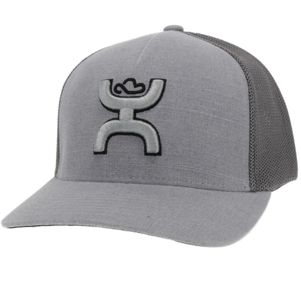  Hooey Mid-Profile Grey And Black Cap-Silver Hooey Logo