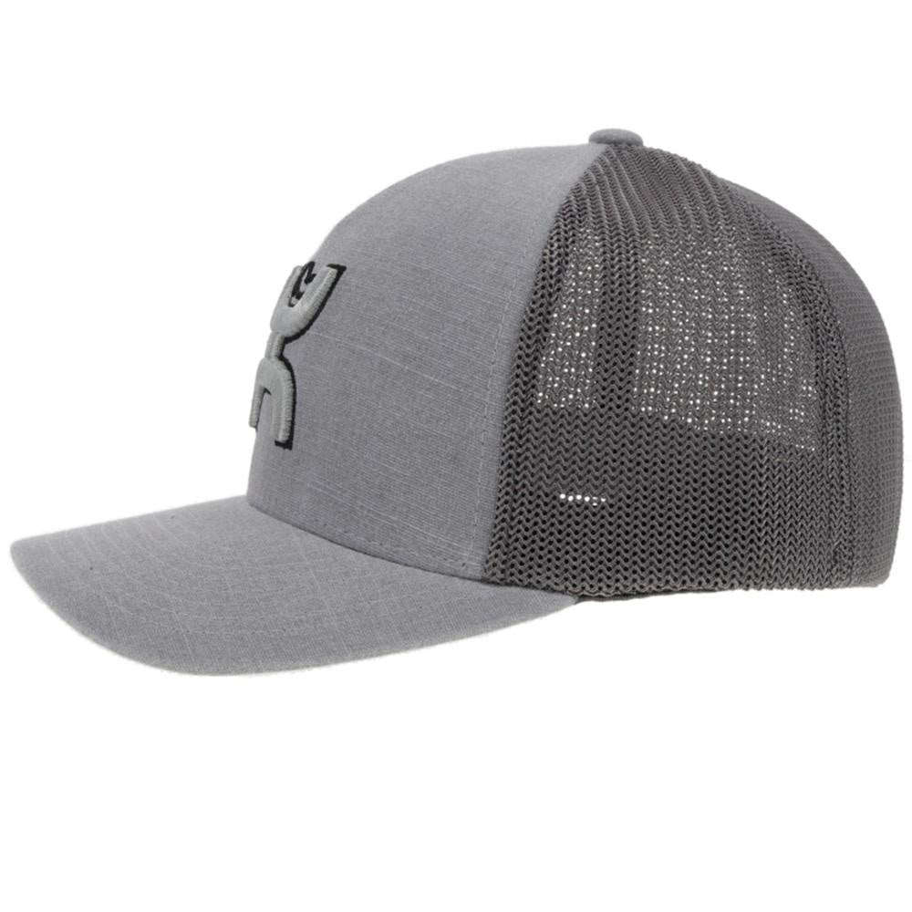  Hooey Mid-Profile Grey And Black Cap-Silver Hooey Logo