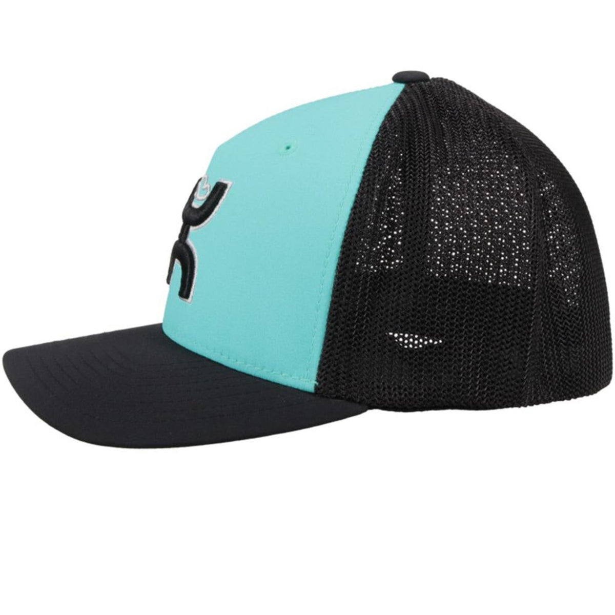  Hooey Mid-Profile Turq And Black Cap With Hooey Logo