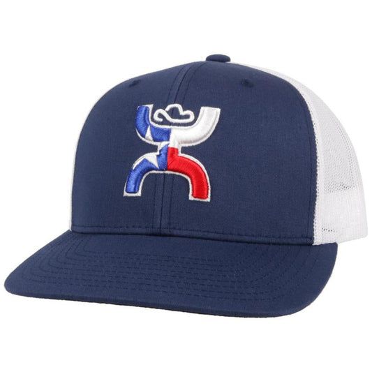  Hooey Mid Profile Texican Blue/White Cap-Flag Hooey Up Logo