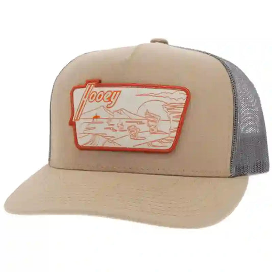  Hooey Tan/Grey Davis Cap-Orange/Cream Western Desert Patch