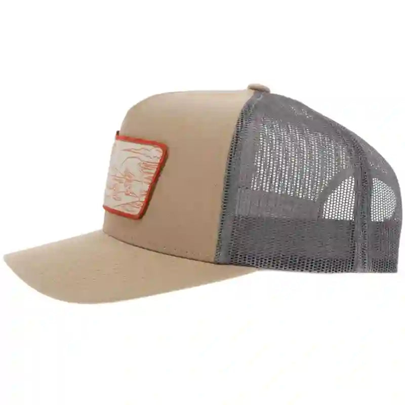  Hooey Tan/Grey Davis Cap-Orange/Cream Western Desert Patch