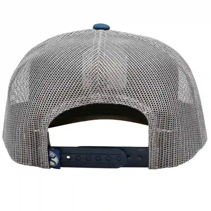  Hooey High Profile Blue/Char/Brown Cap-Cheyenne Patch