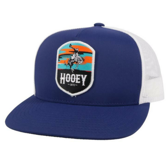  Hooey Youth High Profile Navy & White Cap-4-color Cheyenne Patch