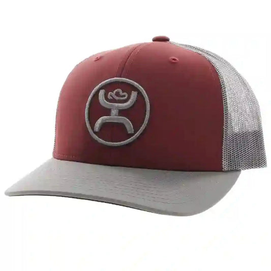  Hooey Mid Profile Maroon/Gry Cap-O Classic Patch