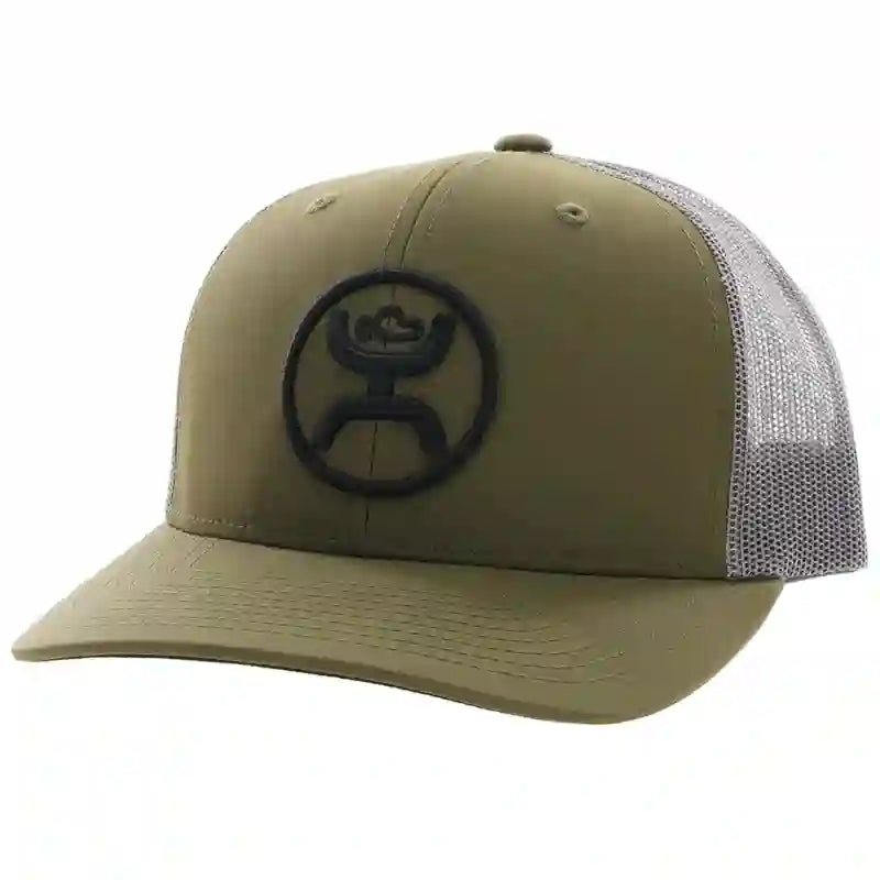  Hooey Mid Profile Olive/Grey Cap-Hooey O Logo