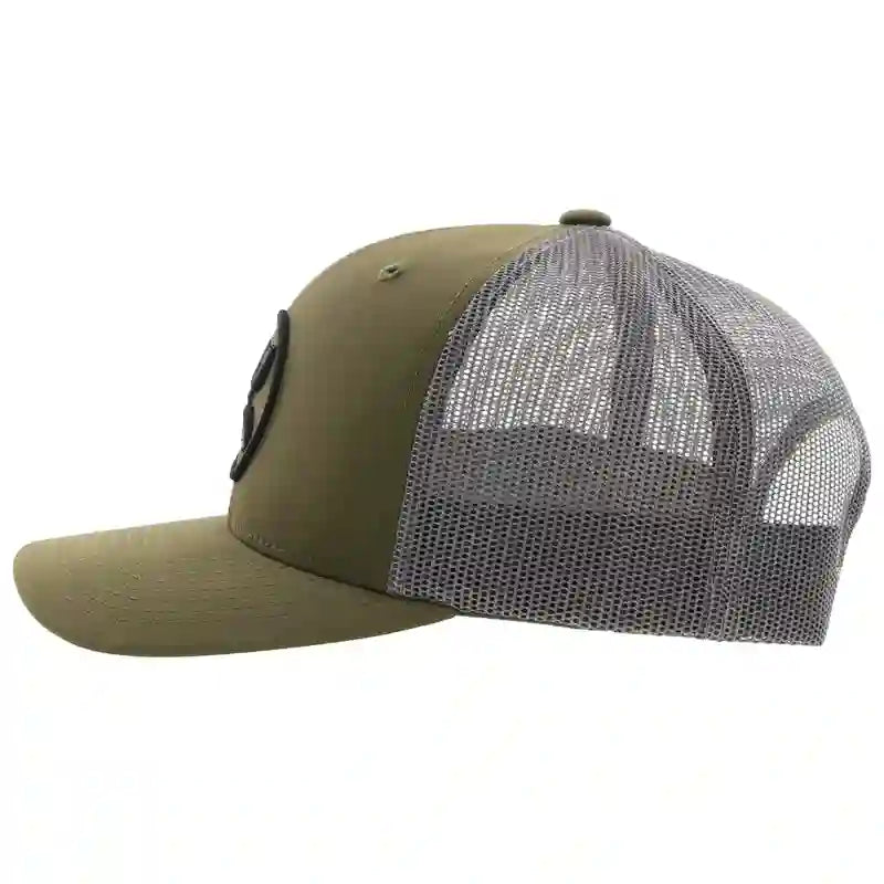  Hooey Mid Profile Olive/Grey Cap-Hooey O Logo