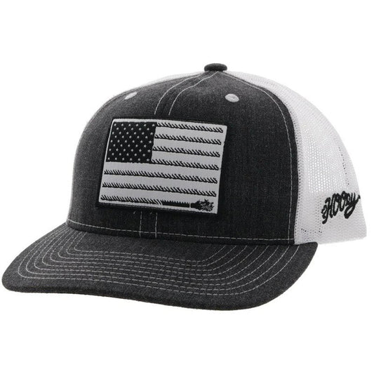 Hooey "Liberty Roper" Charcoal & White Cap
