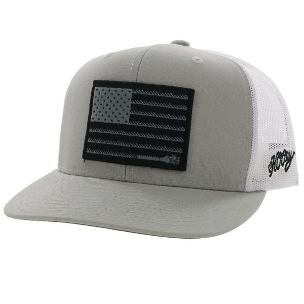  Hooey "Liberty Roper" Grey & White Trucker Cap
