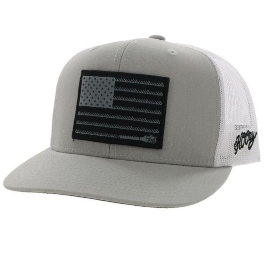  Hooey "Liberty Roper" Grey & White Trucker Cap