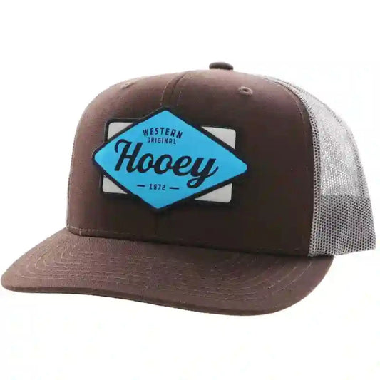  Hooey Mid Profile Brown/Grey Cap-Blue Hooey Patch