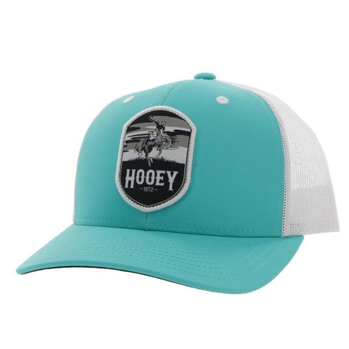  Hooey Mid Profile Teal/White Cap-Cheyenne Patch