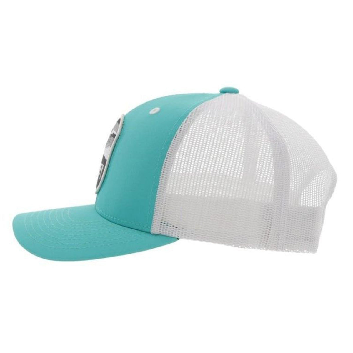  Hooey Mid Profile Teal/White Cap-Cheyenne Patch