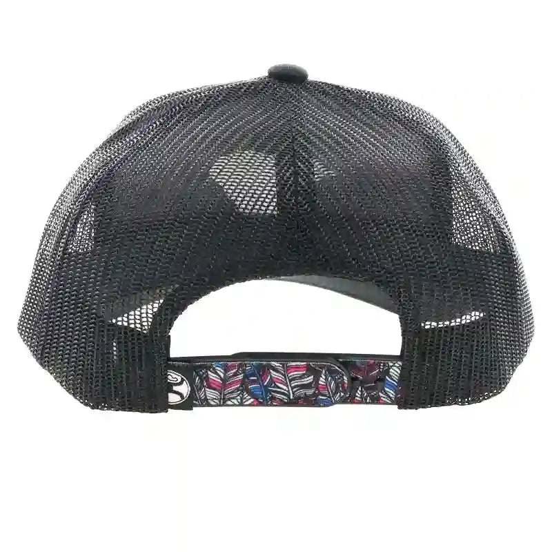  Hooey Feather Pattern Fabric/Black Cap-Rope Like A Girl Patch