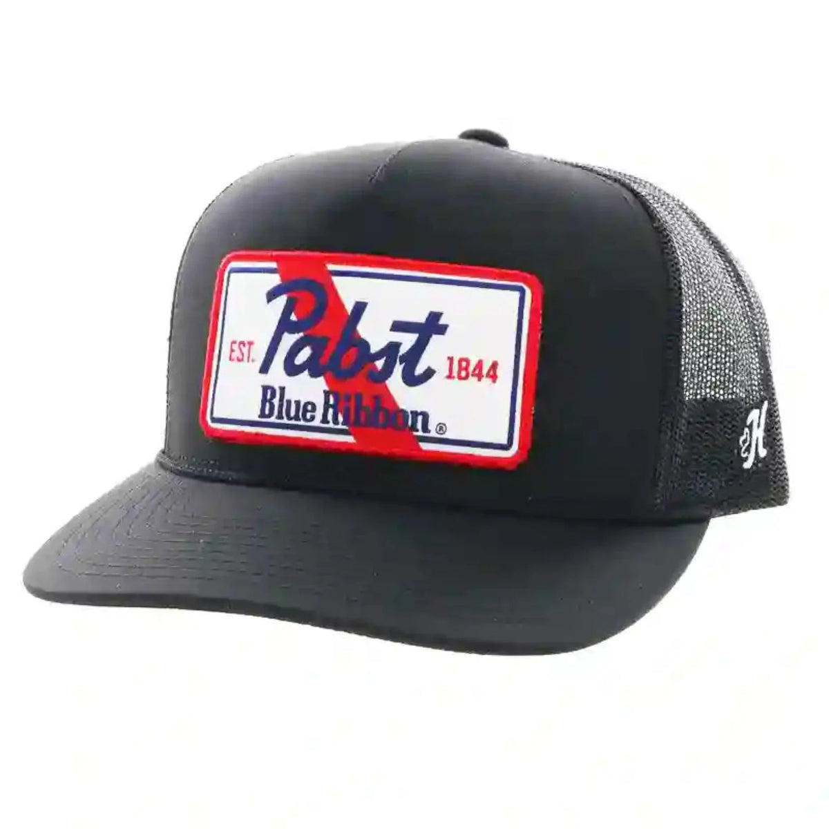  Hooey High Profile Black Cap-Pabst Beer Patch