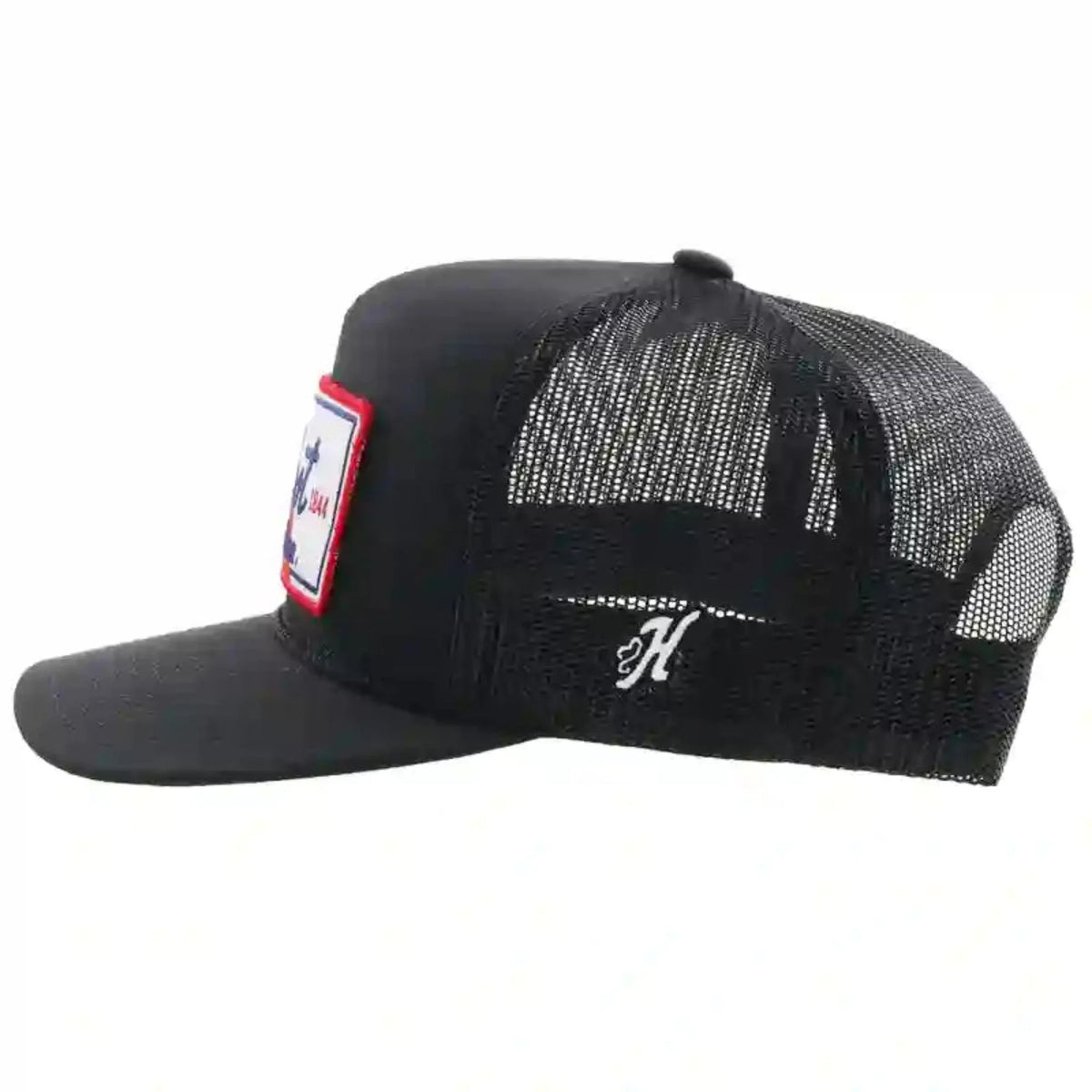  Hooey High Profile Black Cap-Pabst Beer Patch