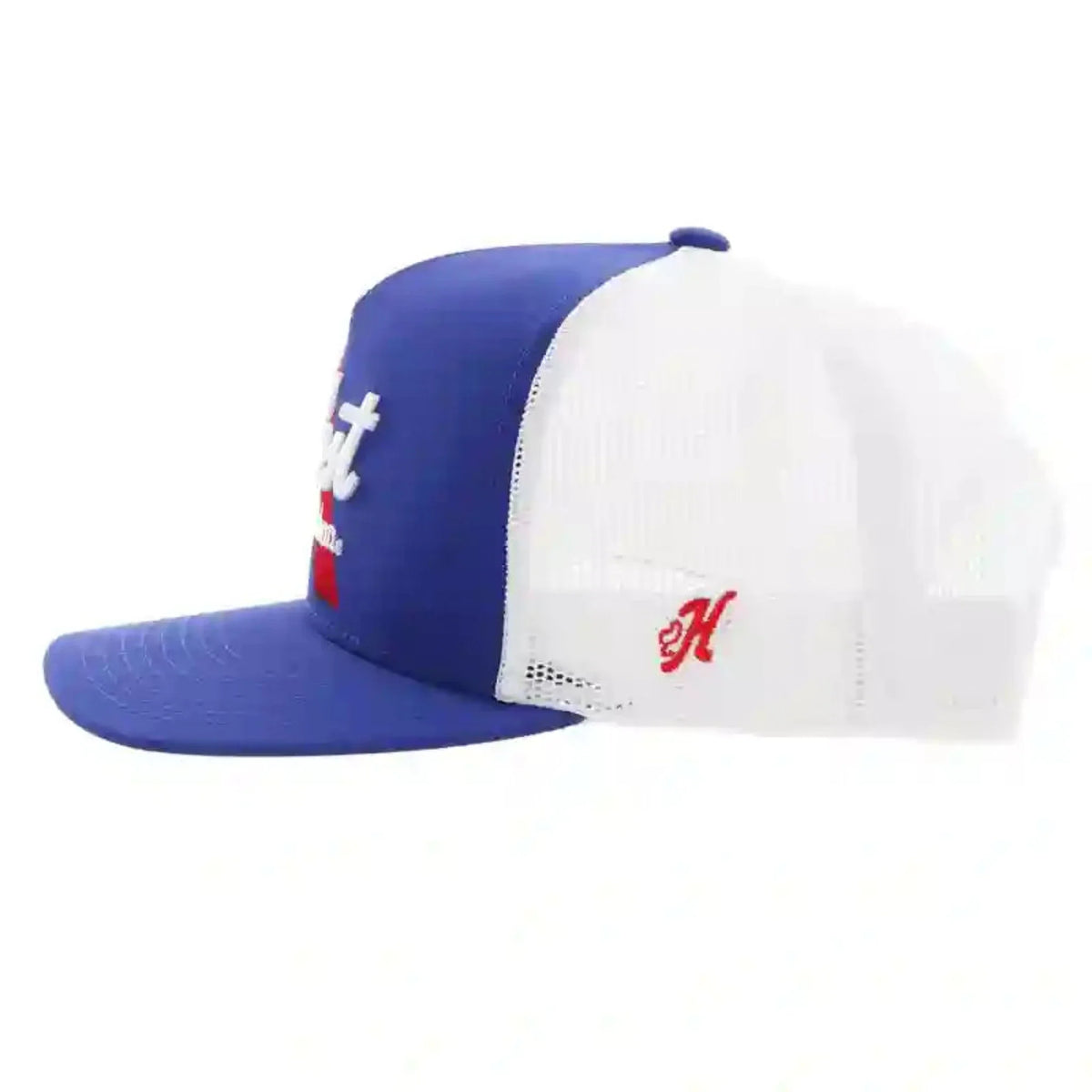  Hooey High Profile Royal/White Cap-Pabst Beer Embroidery