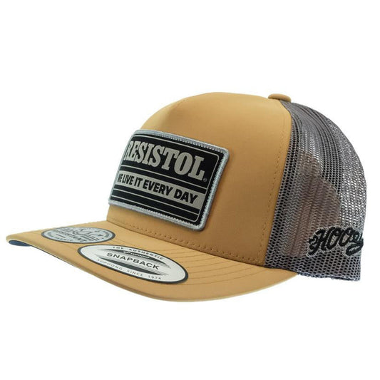  Hooey Mid Profile Work Tan/Gry Cap-Large Resistol Patch