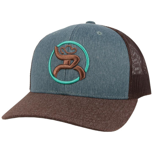  Hooey Mid Profile Blue Denim/Brown Cap-Hooey O Patch