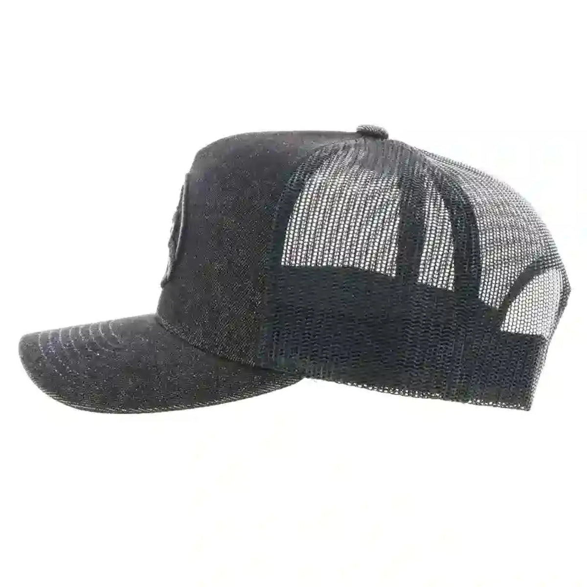  Hooey High Profile Heather Black Cap-Charcoal Roughy Logo