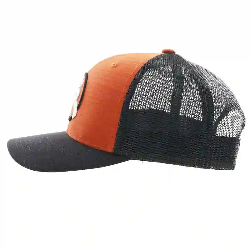  Hooey Mid Profile Orange/Black Cap-White Roughy Logo