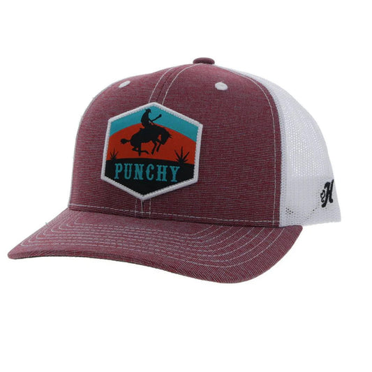  Hooey Youth Ranchero Punchy Maroon & White Cap