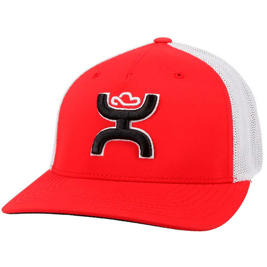  Hooey Mid Profile Red/White Cap-Hooey Up Black Logo