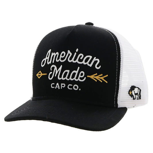  Hooey Black And White American Made Cap