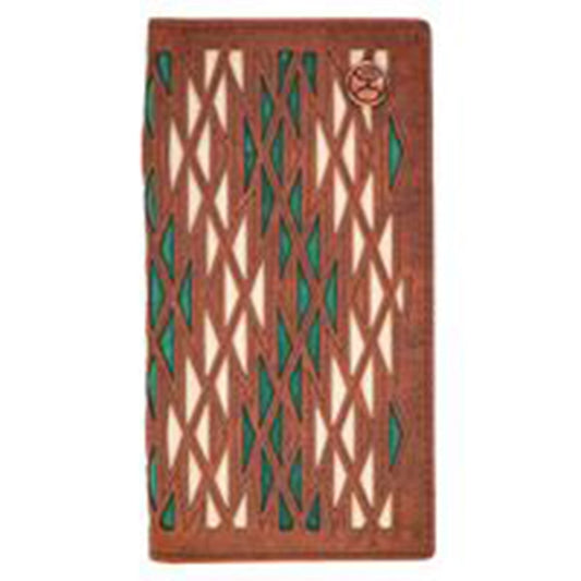  Hooey Turquoise And Ivory Inlay Wallet