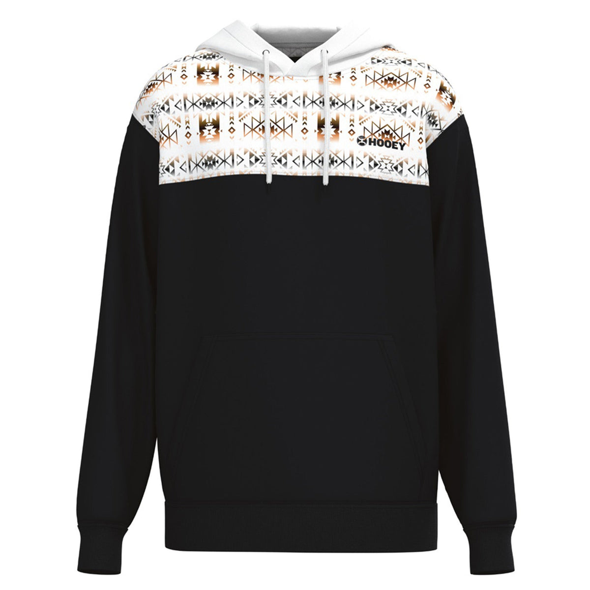  Hooey Men's Ridge Black & White Aztec Hoodie