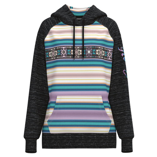  Hooey Ladies Serape Hoodie With Black Sleeves